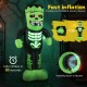 8.4 feet tall Halloween inflatable Frankenstein decoration with glowing eyes and LED rib cage, perfect for spooky.
