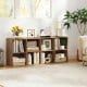 8-cube bookshelf in natural finish, featuring organized storage compartments for books and decor in a stylish living.