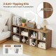 8-cube bookshelf in natural finish with 2 anti-tipping kits, ideal for secure storage and organization.