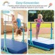 8 FT double horizontal bars in green, adjustable height and width, ideal for indoor and outdoor gymnastics training.