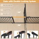 8-panel black baby gate with double locking system, adjustable from 34.5-154", ideal for safety around stairs and.