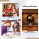 8" modern decorative tabletop globe with golden finish, showcasing detailed geography for elegant home or office decor.