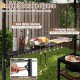 Grill gazebo featuring 2 metal shelves and 6 hooks, ideal for organizing cooking utensils and prepping ingredients.