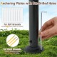 Anchoring plates with pre-drilled holes and included ground stakes for securing the 8x5 feet grill gazebo on soft.