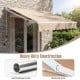 Retractable 8FT × 6.5FT beige patio sun awning with solid aluminum frame and adjustable angle for effective shade.