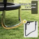 Curved leg tubes of the 8FT outdoor trampoline enhance stability and anti-tipping for safe bouncing fun.
