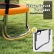 Curved leg tubes of the 8FT outdoor trampoline enhance stability and anti-tipping for safe bouncing fun.