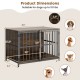 40-inch dog crate furniture with dual lockable doors, rustic brown finish, suitable for dogs up to 110 lbs.