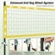 Portable outdoor volleyball net set featuring an enhanced anti-sag winch system for easy net tightening.