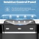 Intuitive control panel of the 3-in-1 ice maker with hot, cold, and ice settings for convenient beverage options.