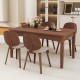 Wooden dining chair set of 2 with bentwood frame and padded seats in walnut, perfect for dining rooms or kitchens.
