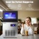 Commercial nugget ice maker with stainless steel housing, intuitive control panel, and self-cleaning function for easy.