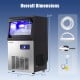 Commercial nugget ice maker with stainless steel housing, self-cleaning feature, and intuitive control panel for easy.
