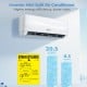Inverter Mini Split Air Conditioner with 20.5 SEER2, remote control, and 4 in 1 design for year-round comfort.