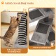 Cat tree featuring fully-wrapped jute scratching posts and sisal mats, designed for climbing and scratching needs.
