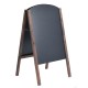 Double-sided 40-inch wood A-frame chalkboard with a black surface, ideal for sidewalk signage and event announcements.