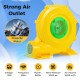Portable 980W bounce house blower with strong air outlet, 2000 pa wind pressure, and integrated handle for easy use.
