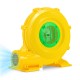 Portable 980W bounce house blower in yellow with handle, designed for quick inflation of inflatables and safety.