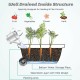 3-tier vertical plant stand with large flower pots, featuring a detachable panel for excess water filtering, ideal for.