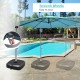 Patio cantilever umbrella base with wheels, designed for stability and easy movement, ideal for gardens and poolside.