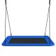 Blue 60-inch platform tree swing with adjustable height and durable oxford cloth, perfect for outdoor fun and.