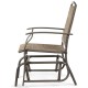 Side view of the Steel Frame Garden Swing Glider Chair with breathable fabric seat, perfect for outdoor relaxation.