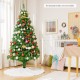 6 feet pre-lit fiber optic artificial Christmas tree with 617 branch tips, perfect for indoor holiday decoration.