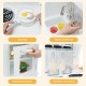 Kids engaging with the Kitchen Pretend Play Cookware Set, featuring a water dispenser and realistic cooking accessories.