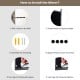 Full-length brown metal door mirror with adjustable hooks, perfect for wall-mounting or door hanging, ensuring stable.