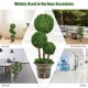 30-inch artificial topiary triple ball tree with UV protection, ideal for indoor and outdoor decoration in various.