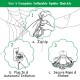 6 feet inflatable Halloween spider with durable polyester, waterproof fan, and LED bulb for indoor and outdoor decor.