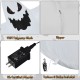 12 feet Halloween inflatable spooky ghost with LED lights, made of waterproof 190T polyester, includes stakes and.