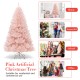 6ft pink artificial Christmas tree with hinged construction, perfect for home, office, or commercial decoration.