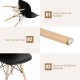 Black dining chair with beech wood legs, ergonomic design, and non-slip foot mat for stability and comfort.