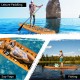 Inflatable stand-up paddle board in orange, ideal for leisure paddling, yoga, and fishing on water.