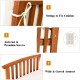 Detail of the wide and curved armrest on the 4PCS patio solid wood furniture set, featuring premium acacia wood.