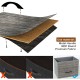 Portable multifunctional dresser with 8 fabric drawers, metal rack, and adjustable feet for versatile storage solutions.