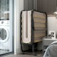 Folding rollaway bed with memory foam mattress, compact design, 360° wheels, ideal for guests in limited spaces.