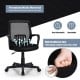 Mid-back mesh executive chair with lumbar support, adjustable height, and breathable fabric for office or home use.