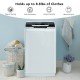 Portable full-automatic laundry washing machine with 8.8 lbs capacity, featuring a clear lid and drain pump for easy.