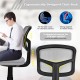 Armless gray computer chair with height adjustment and breathable mesh, designed for comfort and mobility in home.