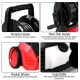 Portable handle and flexible wheels of the 3000 PSI electric pressure washer for easy movement and storage.