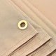 Close-up of the 6.7 x 17 feet pergola replacement canopy cover in beige, featuring a durable waterproof polyester.