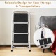 Folding 3-step ladder with handgrip, anti-slip platform, and lightweight design for easy storage and transportation.