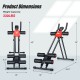 Foldable adjustable core abdominal trainer with LCD display, 330 lbs capacity, and three resistance levels for.
