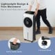 Portable 3-in-1 evaporative air cooler with 360° rotating fan blades and universal wheels for easy movement.