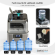 Electric portable countertop ice maker with a top water dispenser, producing 40 LBS of square ice daily for convenient.