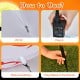 Step-by-step guide for using 3 feet Halloween inflatable eyeballs, including zipping, plugging in, connecting ropes.