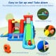9-in-1 inflatable kids water slide bounce house with splash pool, climbing area, and 860W blower for outdoor fun.