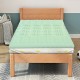 3-inch twin size mattress topper in mint green, featuring a 5-zone design for comfort and pressure relief.